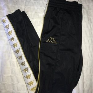 Kappa Track Pants XS black and gold
